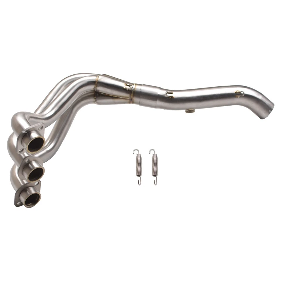 Se adapta a Yamaha MT09 FZ09 Tracer 900 sistema de escape tubo de enlace delantero tubo de cabezal 51 mm Foto 3 de 4