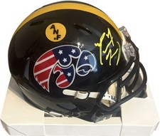Iowa Hawkeyes Marvin McNutt Signed Stars & Stripes Mini Helmet Beckett Certified