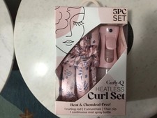 Curly-Q Heatless Curl Set, 5-Piece, Chemical-Free New