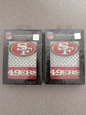 2 Decks NFL San Francisco 49ers Playing Cards Diamond Plate Standard Size