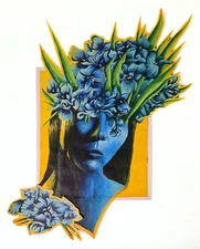 Original 25x23" Acrylic Painting on Bristol Board "Bloom" Artist Signed