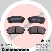 Zimmermann Bremsbelagsatz, Scheibenbremse 24320.155.1 FüR Hyundai KIA