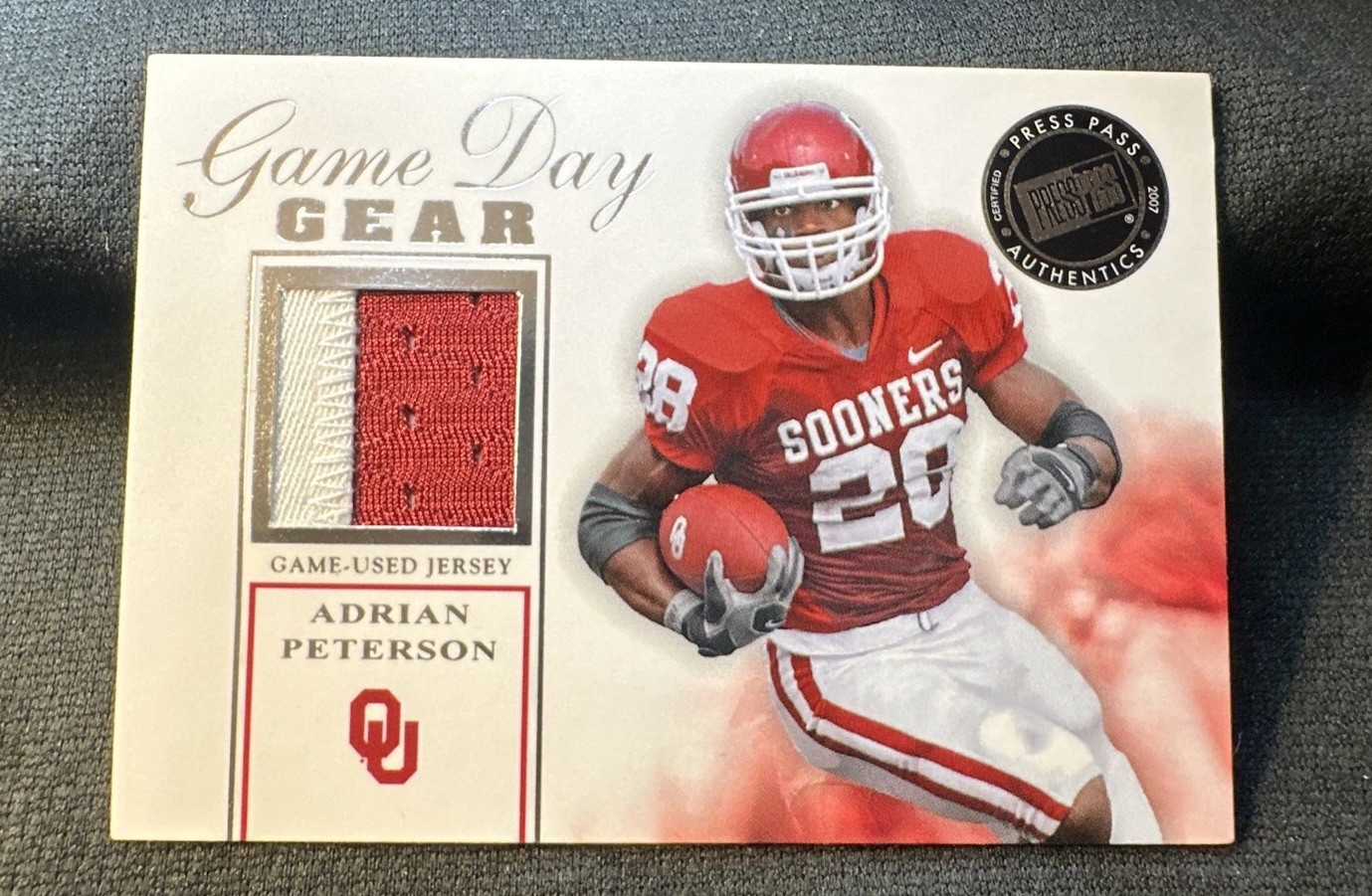 Adrian Peterson Press Pass Se Game Day Gear Jersey #GDGAP Base