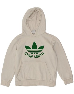 Adidas Jungen Grafik Hoodie Pullover 12-13 Jahre weiß Baumwolle ZM08