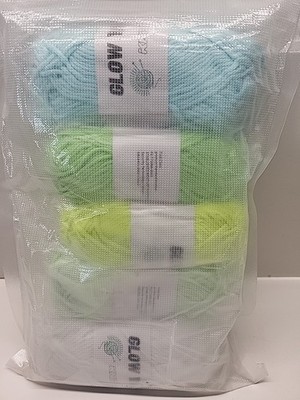 5 Rolls Glow in the Dark Yarn Luminous Crochet Yarn for Crocheting DIY Knitting 