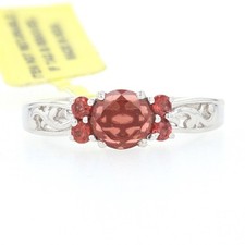 Sterling Silver Garnet Ring - 925 Round Cut 1.20ctw