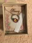 2011 Avon Floral Inspirations Pansy Necklace NOS