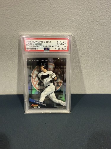 2015 Bowman's Best #TP-21 AARON JUDGE RC Top Prospects-Refractor PSA 10 GEM MINT