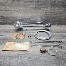 Vintage Spartan 380-c 2 Trumpet Chrome Air Horn New Nos With Hardware Rare