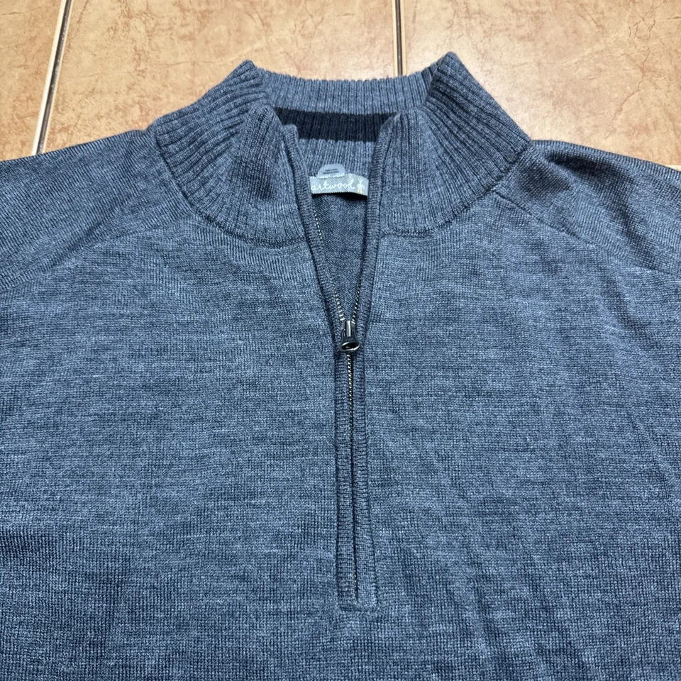 Suéter SmartWool 1/4 Cremallera Lana Merino Gris Para Hombre Talla Mediana Ligero Exterior Foto 3 de 4
