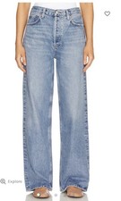 AGOLDE Womens Wide-Leg Low Slung Puddle Jeans...