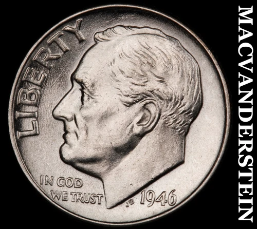 1946 Roosevelt Dime- Silver- Choice Gem Brilliant Uncirculated Luster #i8994