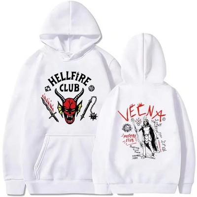 STRANGER THINGS Sweatshirt Hellfire Club Farbe Weiß oder Schwarz Größe S-XXL Unisex