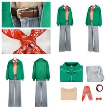 Bibi Blocksberg:Bibi Green Jacket Pant Cosplay Costume Halloween Carnival Party