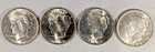 LOT OF 4 1922 P PEACE SILVER DOLLARS #19