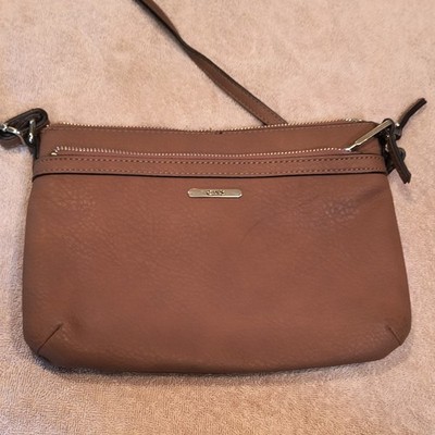 Chaps Ralph Lauren Brown Leather Purse Shoulder Handbag