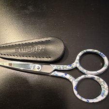 Gingher 4  JULIA Stainless Steel Embroidery Scissors Straight Tip w/ Sheath