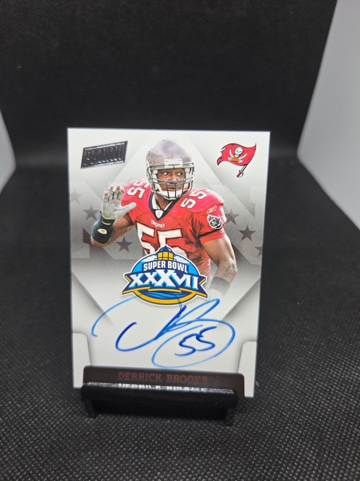 National Treasures Super Bowl XXXVII Autograph Buccaneers Derrick Brooks  2015