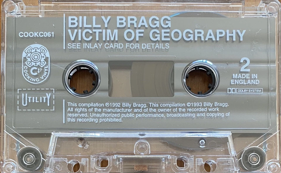 Billy Bragg Victim Of Geography UK Cassette - Image 4 of 4