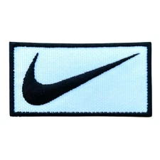 N I K E Clothing Swoosh Embroidered Swoosh 2.5" Rectangular Shape