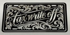 Custom Personalized Tooled Leather Design Car Tag Diamond Etched License Plate Custom Personalized Tooled Leather Design Car Tag Diamond Etched License Plate