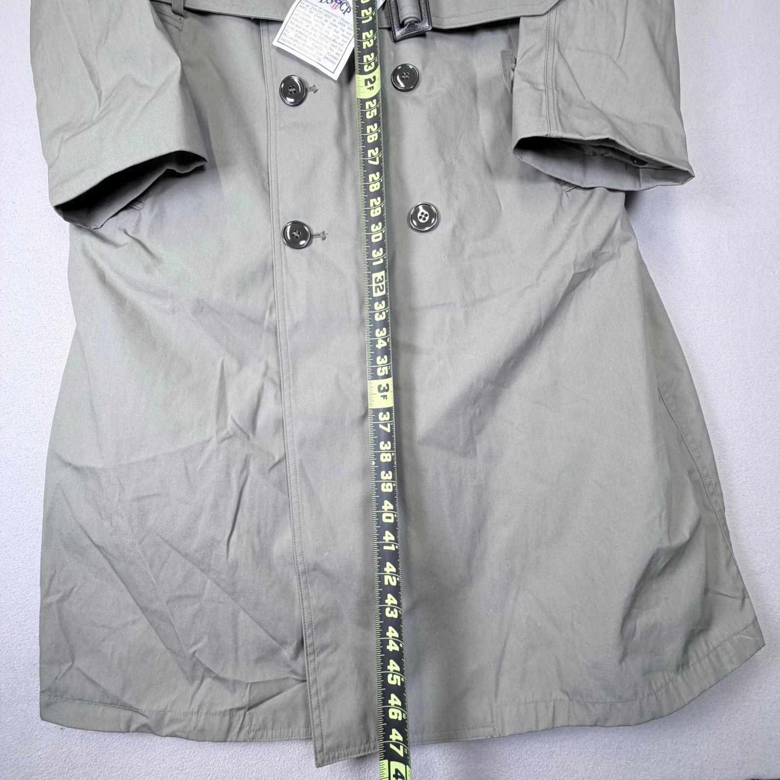 DSCP Trench Coat Men L Gray NEW All Weather Marine Coat Valor Collection image 2