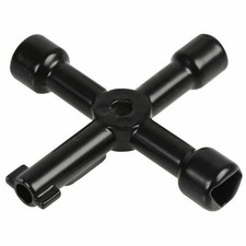 4 Way Utility Key Plumbing Radiator Bleed Gas Electric Meter Stop Cock Tap Metal