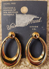 Universal Thread Gold Tone Oval Drop Earrings Nickel Free  — photo 1