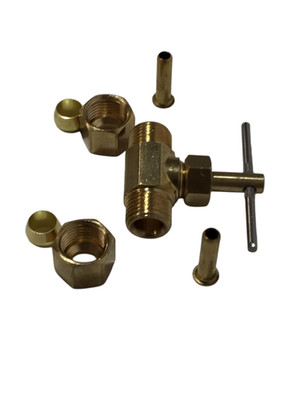 1/4'' x 1/4'' Straight Compression Needle Valve | Evaporative (Swamp) Cooler 9406