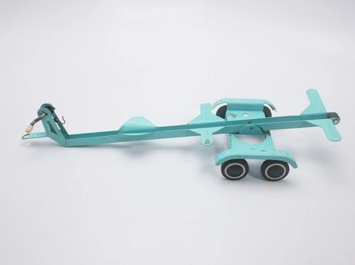 NICE! Tonka Boat Trailer Seafoam Green 1960's Pressed Steel Toy 13 1/2 " Long