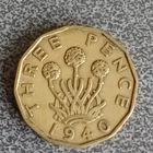 1940 George VI Brass Threepence — photo from another recent sale