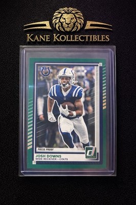 2024 Donruss Josh Downs #274 Press Proof Green Indianapolis Colts