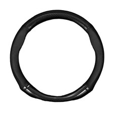 Universal Car Steering Wheel Cover Carbon Fiber Leather Three-dimensional Anti S
