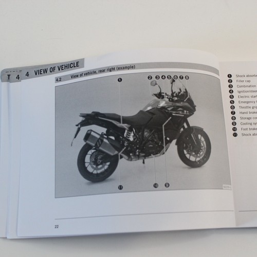 Genuine 2017-2019 KTM 1090 Adventure English Owners Manual - Picture 10 of 19