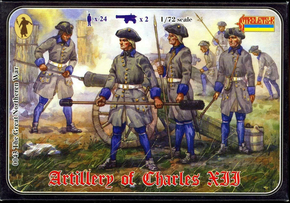 STRELETS MINIATURES 1/72 - 043 Swedish army Artillery of Charles XII Northern W