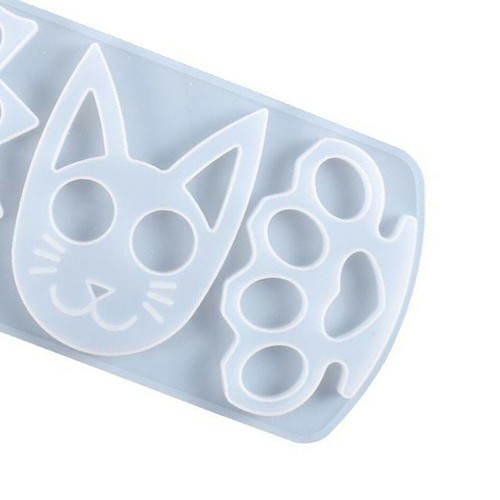New Resin Cat Shape Mould for Jewelry Casting Keychain DIY Epoxy Silicone Mold - Picture 2 of 6