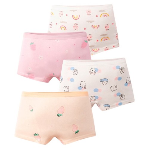4Pieces Girls Breathable Cotton Boxers Briefs Boy Shorts Suitable for Ages 7-14 - Picture 21 of 23