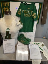 RARE 2013 George Atkinson III Full Shamrock Series Uniform Steiner COA JERSEY…