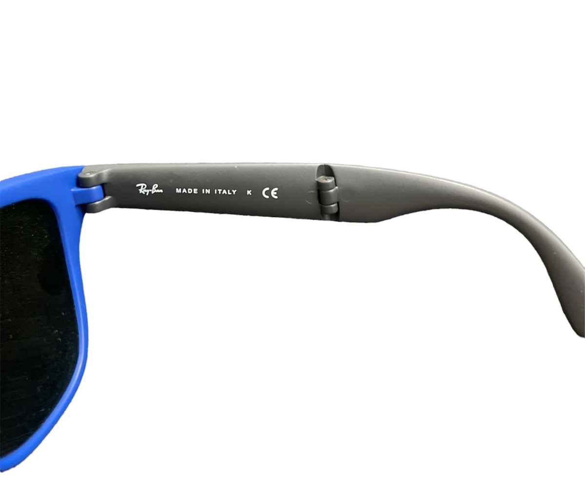 Folding Ray-Ban in Patriotic Blue Frame Sunglasses ?? Ray-Ban RB4105 Unisex! Ray Ban Folding Wayfarer Matte Blue Sunglasses #RB4105 6020  main image 2