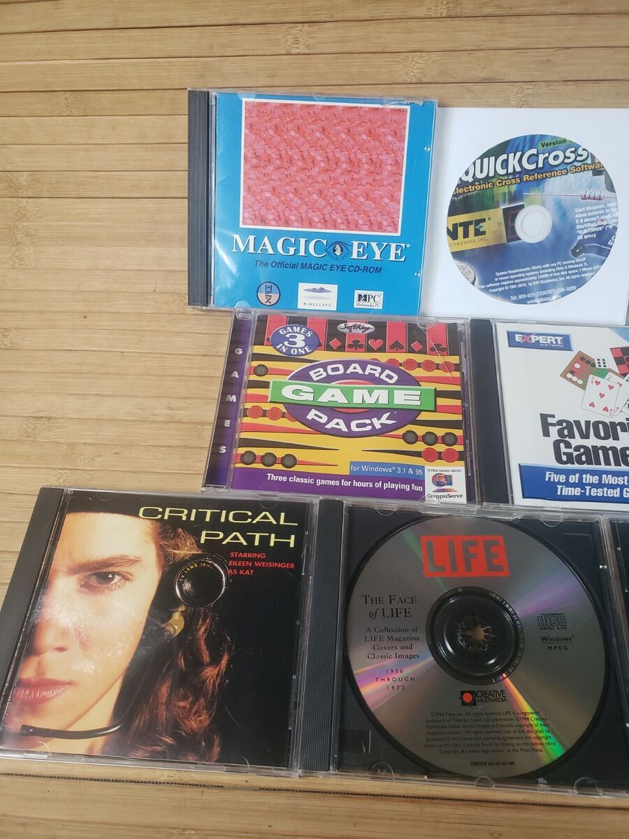 Vintage Lot of 10 Video Game PC Games and Software 1990s