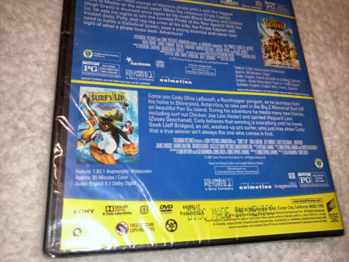 BRAND NEW Sealed PLANET 51 / THE PIRATES / SURF'S UP Triple Feature 3-Movies DVD - Picture 2 of 5