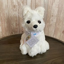 Peluche Artisti Fauna Selvatica Trota Lago Campi Volpe Artica Giocattolo Bianco 6''