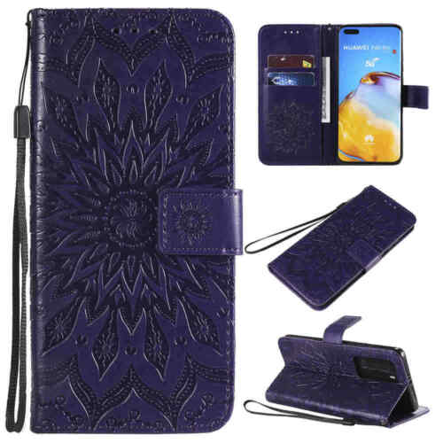 For Huawei P40 Lite P30 P20 Pro Magnetic Flip Wallet Stand Leather Case Cover - Picture 27 of 40