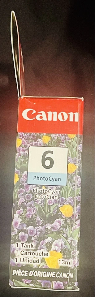 (1) Canon BCI-6PC Photo Cyan Ink Cartridge Genuine New 4709A003 Expired - Image 4 of 4