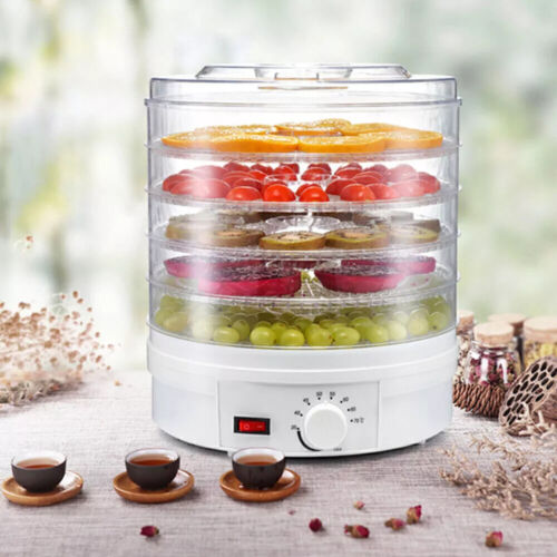 Food Dehydrator Machine 5 Trays Stackable Fruit Dryer Adjustable Temperature New - Picture 5 of 14