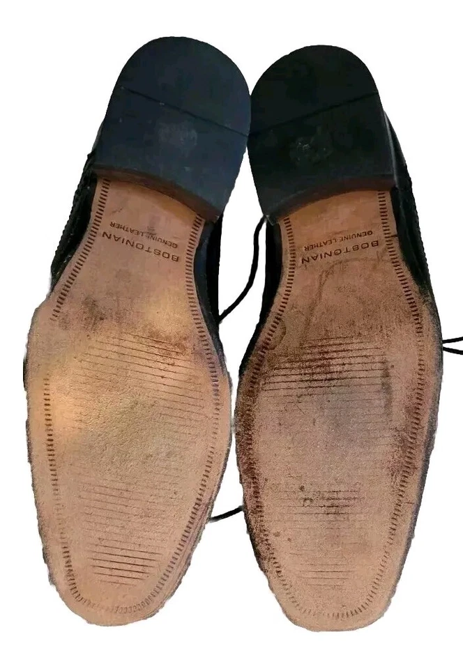 PARA HOMBRES TALLA 10, Bostoniano Zapato de Vestir Oxford Cuero Mora Con Cordones Foto 3 de 3