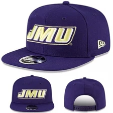 New Era James Madison University Dukes Snapback Hat College League Purple Cap