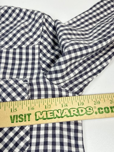 Levis Womens Dress Plaid Shirt Pearl Snap Western Midi Pockets Blue Size Medium - Picture 4 of 6