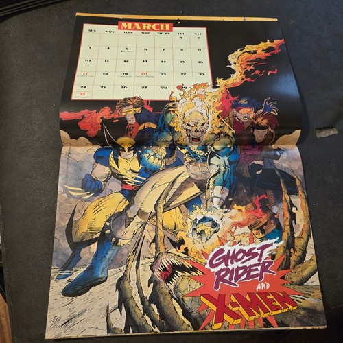 Marvel 1996 Team-Up Calendar X-Men Ghost Rider Spider-Man Morbius Vintage - Picture 13 of 14