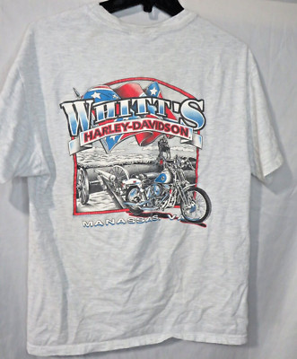 Whitt's Harley Davidson Motorcycles Pocket T Shirt L Manassas, VA